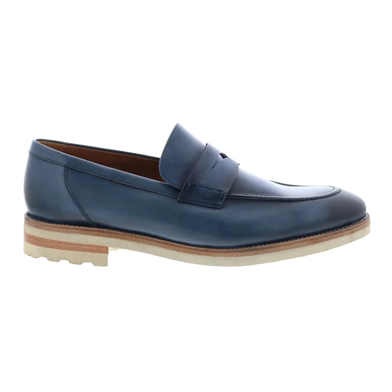 Bruno Magli Varrone BM2VARM0 Mens Blue Loafers & Slip Ons Penny Shoes