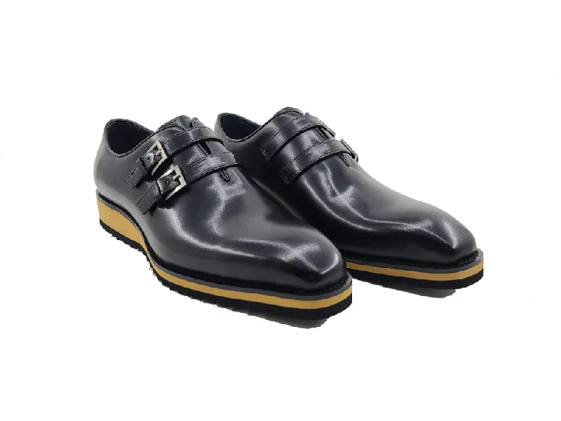 Burnished Double Monk Whole Cut Shoe