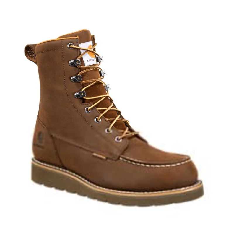 Carhartt Men's Moc 8" Soft Toe Wedge Work Boot -Brown- FW8093-M