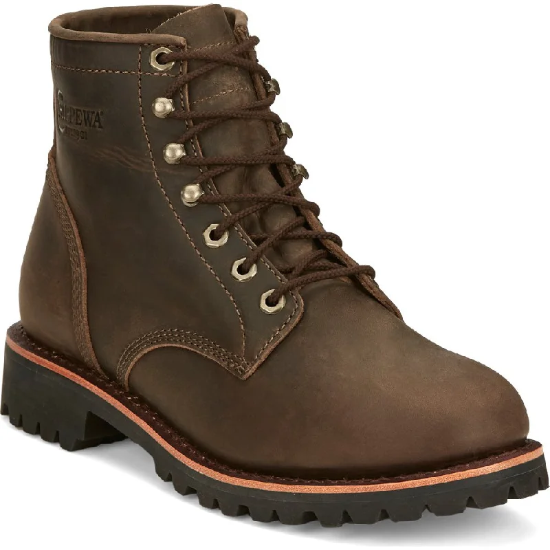 Chippewa Men's Classic 2.0 6" Plain Toe Work Boot - Brown - NC2080