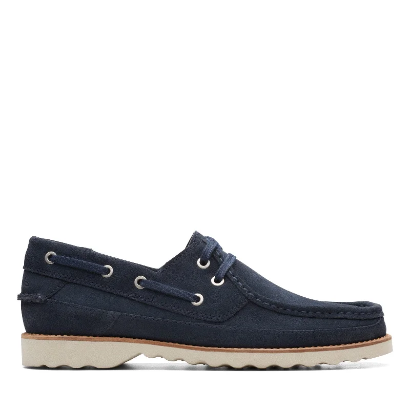 Clarks Durleigh Sail 26164454 Mens Blue Loafers & Slip Ons Boat Shoes