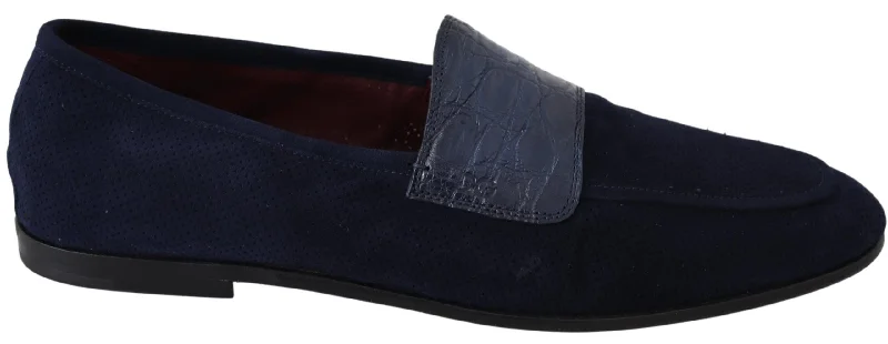 Dolce & Gabbana Elegant  Suede Leather Men's Loafers