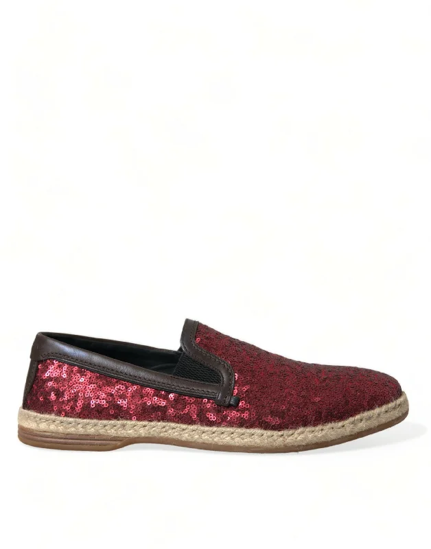 Dolce & Gabbana  Sequined Leather Men's Loafers