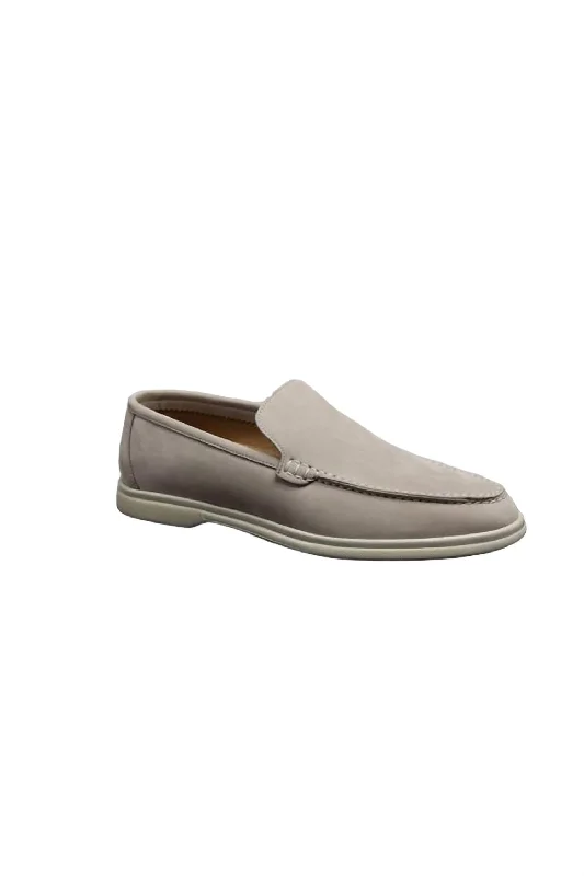 Men Yacht Leather Loafers In White