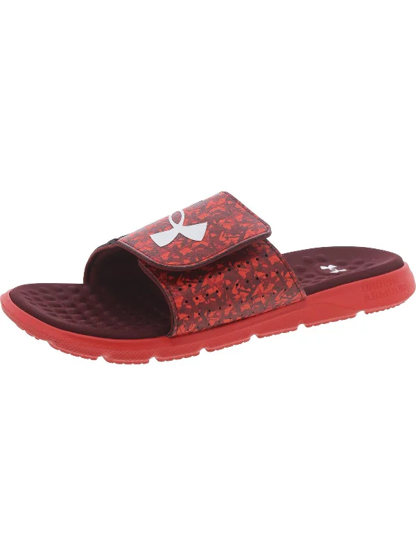 Mens Adjustable Memory Foam Slide Sandals