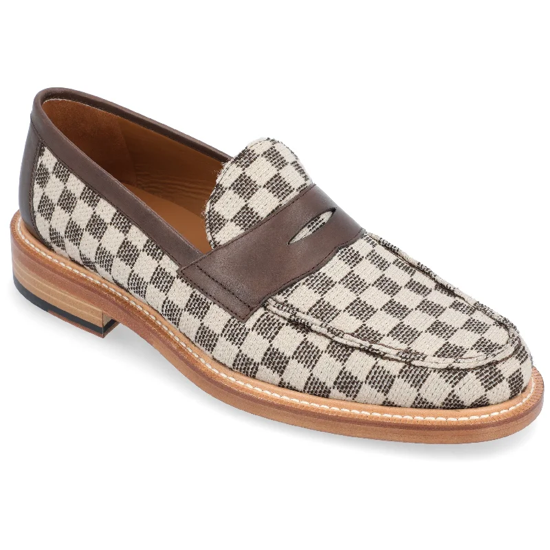 TAFT The Fitz Loafer in Brown Check