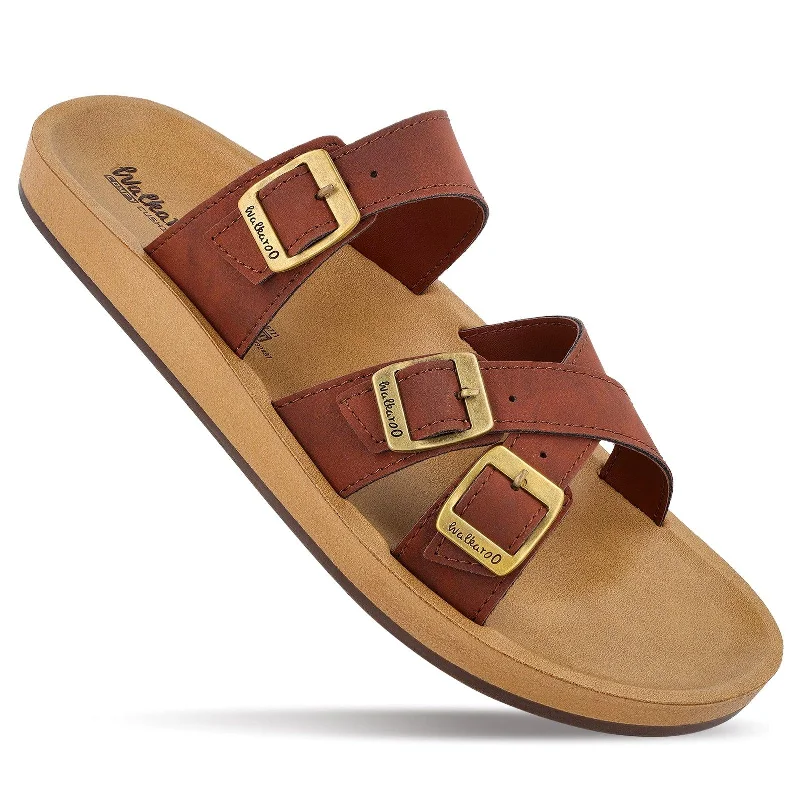 Men's Daily Wear Sandals - WE1361 Barn Red