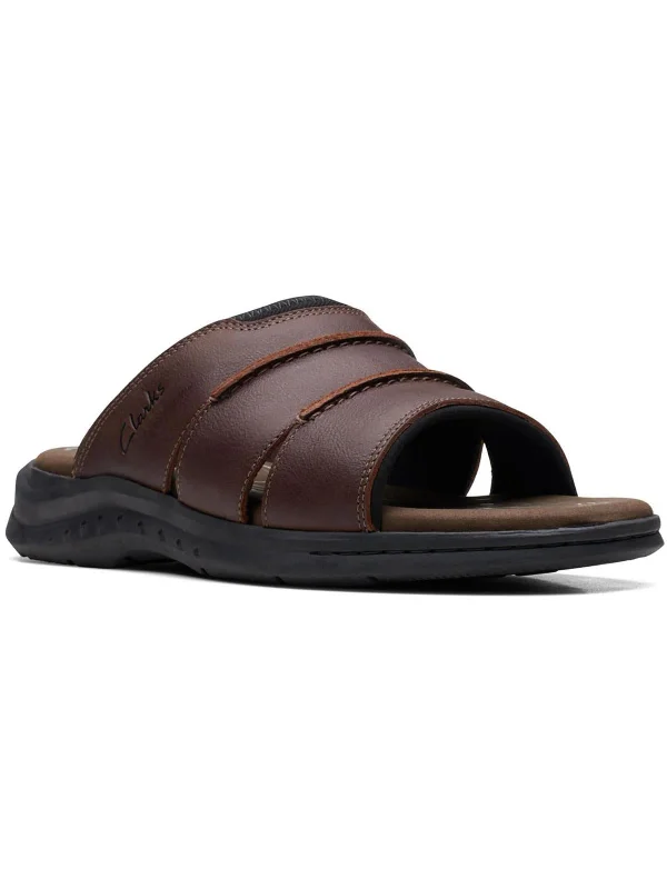 Walkford Easy Womens Leather Slide Mule Sandals