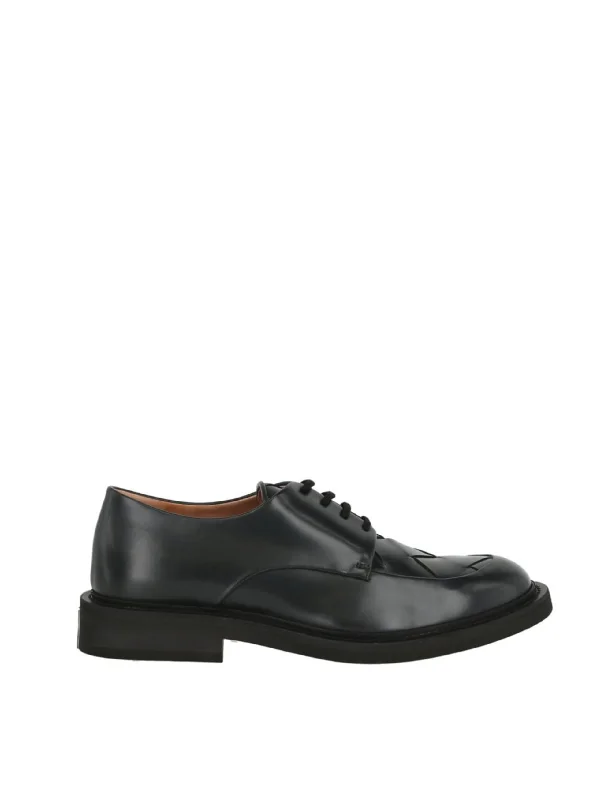 Bottega Veneta Intrecciato Woven Leather Derby Shoes