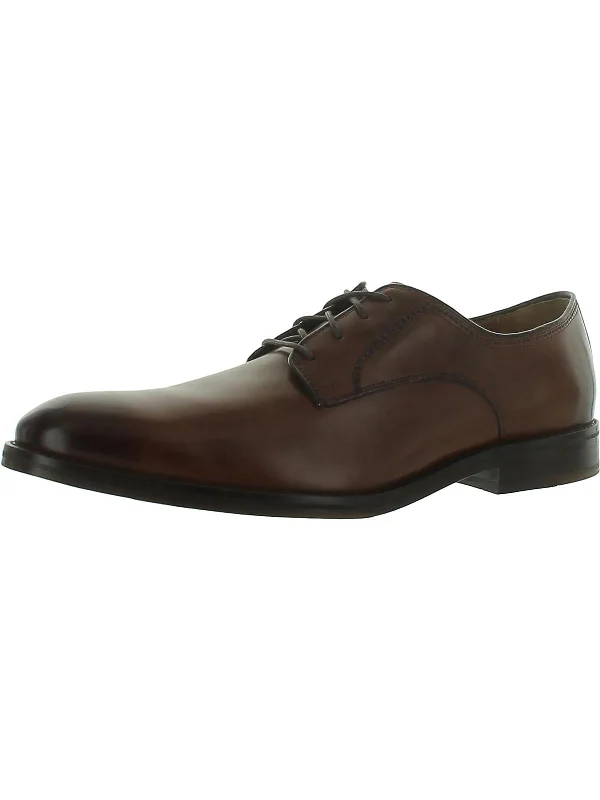 Meade Mens Leather Slip On Oxfords