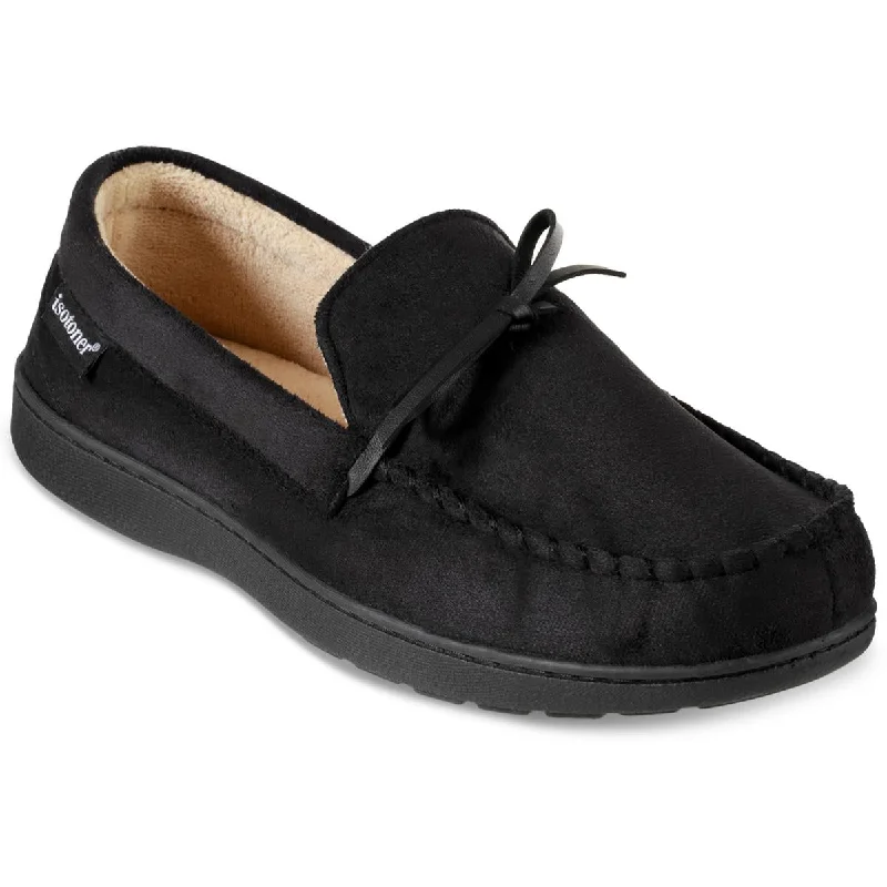 Mens Faux Suede Slip On Moccasin Slippers