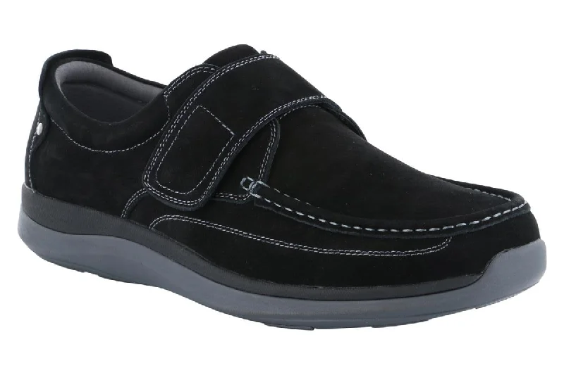 Propet Porter Velcro Strap Shoe Black