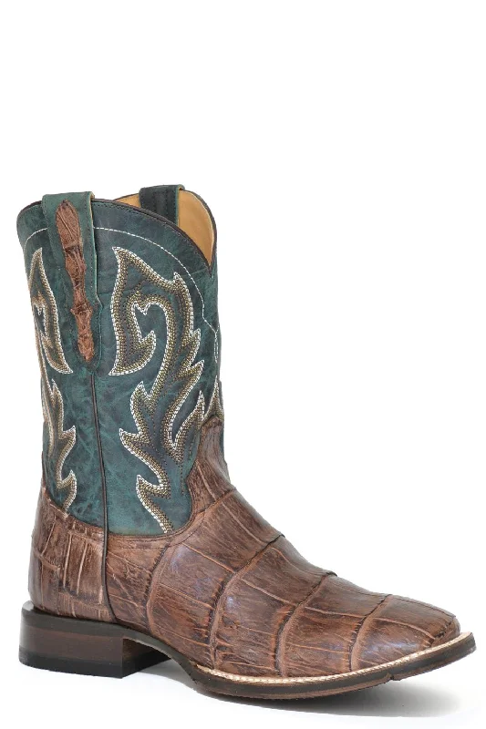 Stetson Mens Alligator Brown Alligator Cowboy Boots