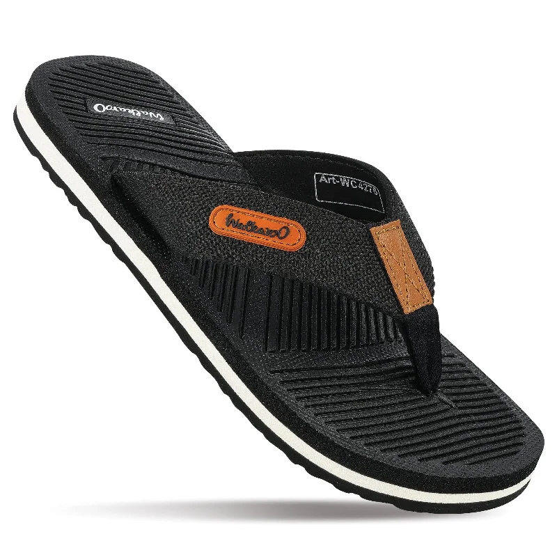 Walkaroo Men Flip Flop  - WC4276 Black